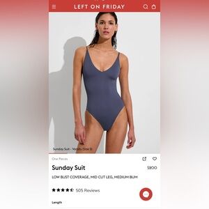 Left on Friday Women's Blue One-Piece Swimsuit